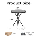 3-Piece Outdoor Patio Furniture Set with Foldable Chairs & Tempered Glass Table by HouseOfZazla