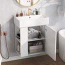 Modern Floating Bathroom Vanity With Ceramic Basin Perfect For Small Bathrooms by Unique Piece Furniture