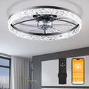 23.6" Ceiling Fan with Lights, Remote and App Control by HouseOfZazla
