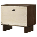 Hemlock - 2 Drawer Nightstand Bedside Table - Brown by HouseOfZazla