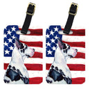 USA American Flag with Great Dane Luggage Tag
