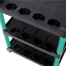3 Tier Rolling Auto Detail Cart With Wheels