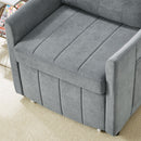 Upholstered Convertible Sleeper Sofa With 5 Position Backrest, Side Pockets, Storage by HouseOfZazla