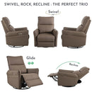 29.92" 270 Power Swivel Rocker Recliner Chair, Electric Glider Reclining Sofa With USB Ports, Power Swivel Glider, Rocking Chair Nursery Recliners For Living Room Bedroom by Unique Piece Furniture