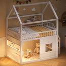 House Bed With Built-In LED Shelf Light
