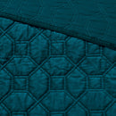 3 Piece Velvet Quilt Set Teal Full/Queen