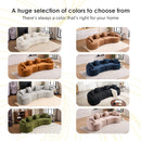 LY-025 Modular Sleeper Sectional Sofa, 4-Seater with Wood Grain Chenille Fabric