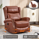 Heat Massage Manual Recliner Chair with Rocker and Swivel
