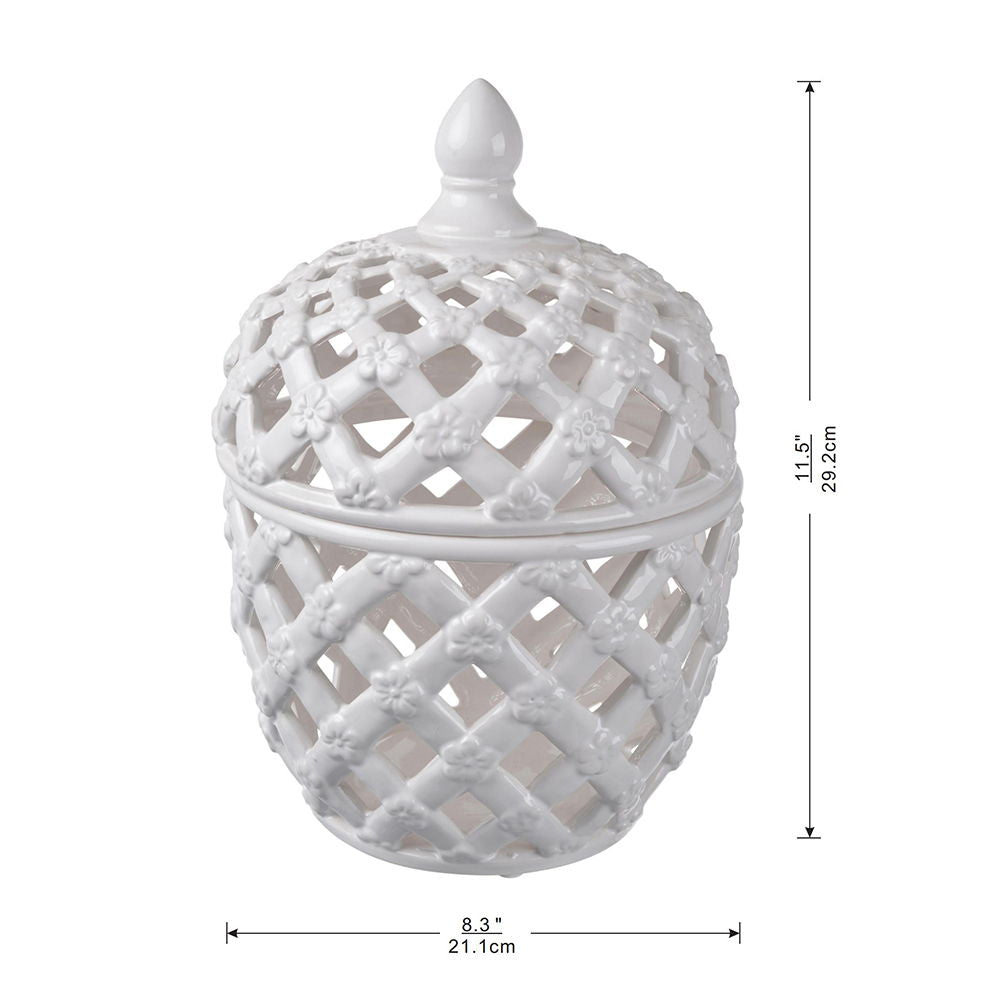 Ballas - Bird Lidded Jar - White, photo 6 of 10