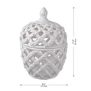 Ballas - Bird Lidded Jar - White