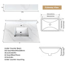 37-inch Quartz Bathroom Vanity Top with Undermount Single Bowl by HouseOfZazla
