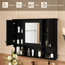 Wall Mounted Bathroom Medicine Wall Cabinet With Mirror & Open Shelves by HouseOfZazla
