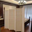6 Panel Room Divider, Bamboo-Woven Folding Screens