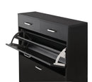 Large Size Shoe Cabinet - Freestanding Tipping Bucket Organizer