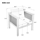 4 Pieces Patio Sofa Set - Outdoor Seating Group for 5