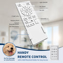 Ceiling Fan With Remote Control, Reversible DC Motor, 6 Speeds, 3 Dimmable LED, Quiet Timer For Indoor - White