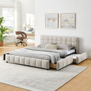 Modern Platform Bed Frame With Thick Fabric by Unique Piece Furniture