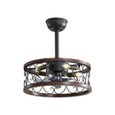 18inch Caged Ceiling Fan with Lights Remote Control for APP