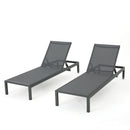 Outdoor Patio Chaise Lounge with 5 Reclining Positions