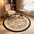 Medieval Style Round Velvet Plush Area Rug