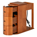 Modern End Table with Hidden Cup Holder Drawer