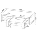 Dinard Engineered Wood Cocktail Coffee Table Grey Driftwood