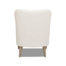 Nimbus - Curved Accent Chair - Ivory White by HouseOfZazla