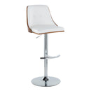 Gianna - Mid Century Modern Adjustable Barstool With Swivel With Rounded T Footrest (Set of 2) by HouseOfZazla