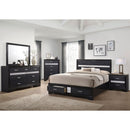 Annie - 7 Drawer Dresser With Mirror - Black by HouseOfZazla