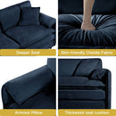 Oversized Chair With Movable Ottoman, Soft Upholstered Lounge Chair by HouseOfZazla