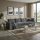 U-Style 130.3" Modular Sectional Sofa, 4-Seater