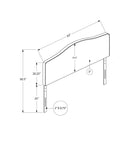 Queen Size Upholstered Gray Headboard - Transitional Style by HouseOfZazla