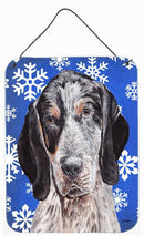 Blue Tick Coonhound Winter Snowflakes Wall or Door Hanging Prints SC9769DS1216