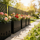 Tall Metal Planter Raised Garden Bed with Trellis by HouseOfZazla