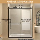 Semi-Frameless Double Sliding Glass Shower Doors