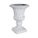 Outdoor Garden Urn Planter, Antique White by HouseOfZazla