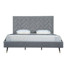 Crosby - Bed With Upholstered Headboard And Slats by HouseOfZazla