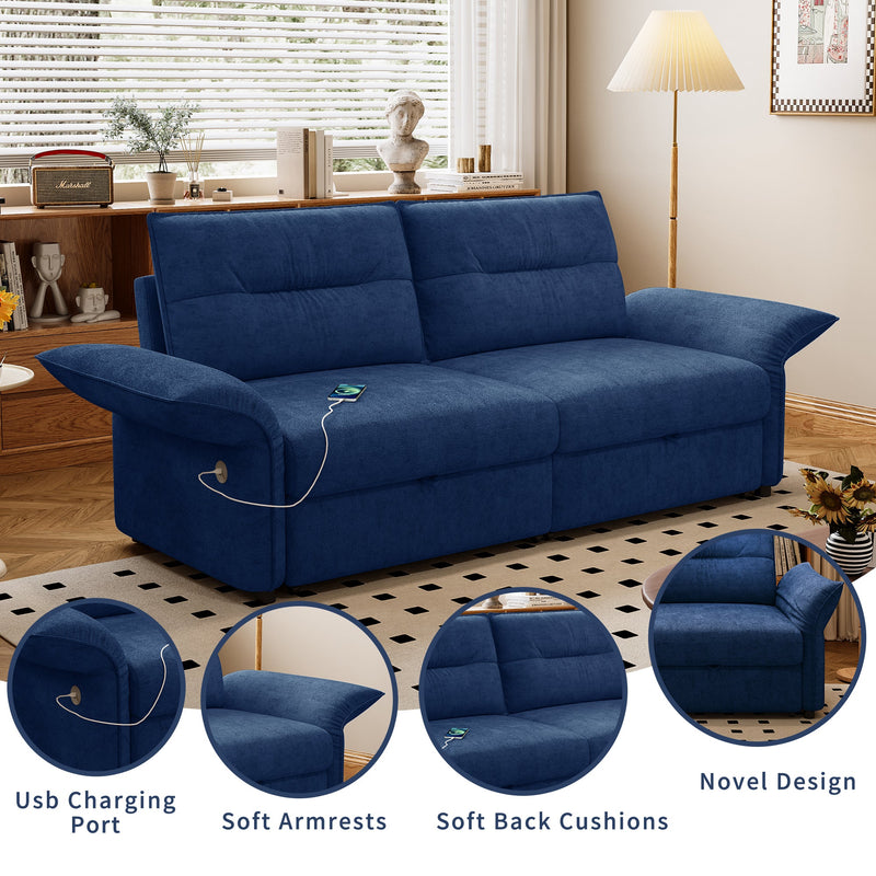 Multi-Functional 85-Inch Convertible Sofa Bed, photo 7 of 10