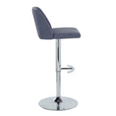 Toriano - Contemporary Adjustable Barstool With Swivel & Rounded T Footrest (Set of 2) by HouseOfZazla