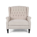 Push Back Recliner Chair Fabric Lounge Armchair
