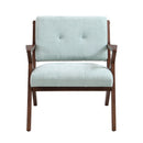 Modern Accent Chair With Plush Cushions, Angled Arm Design - Green by HouseOfZazla