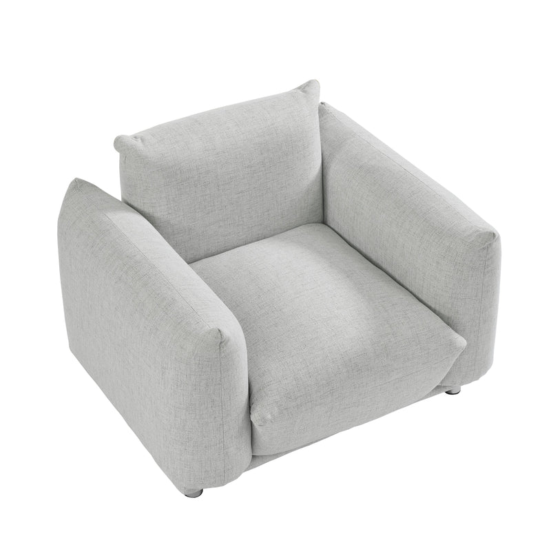 Walker Edison | Linen Cloud Accent Chair