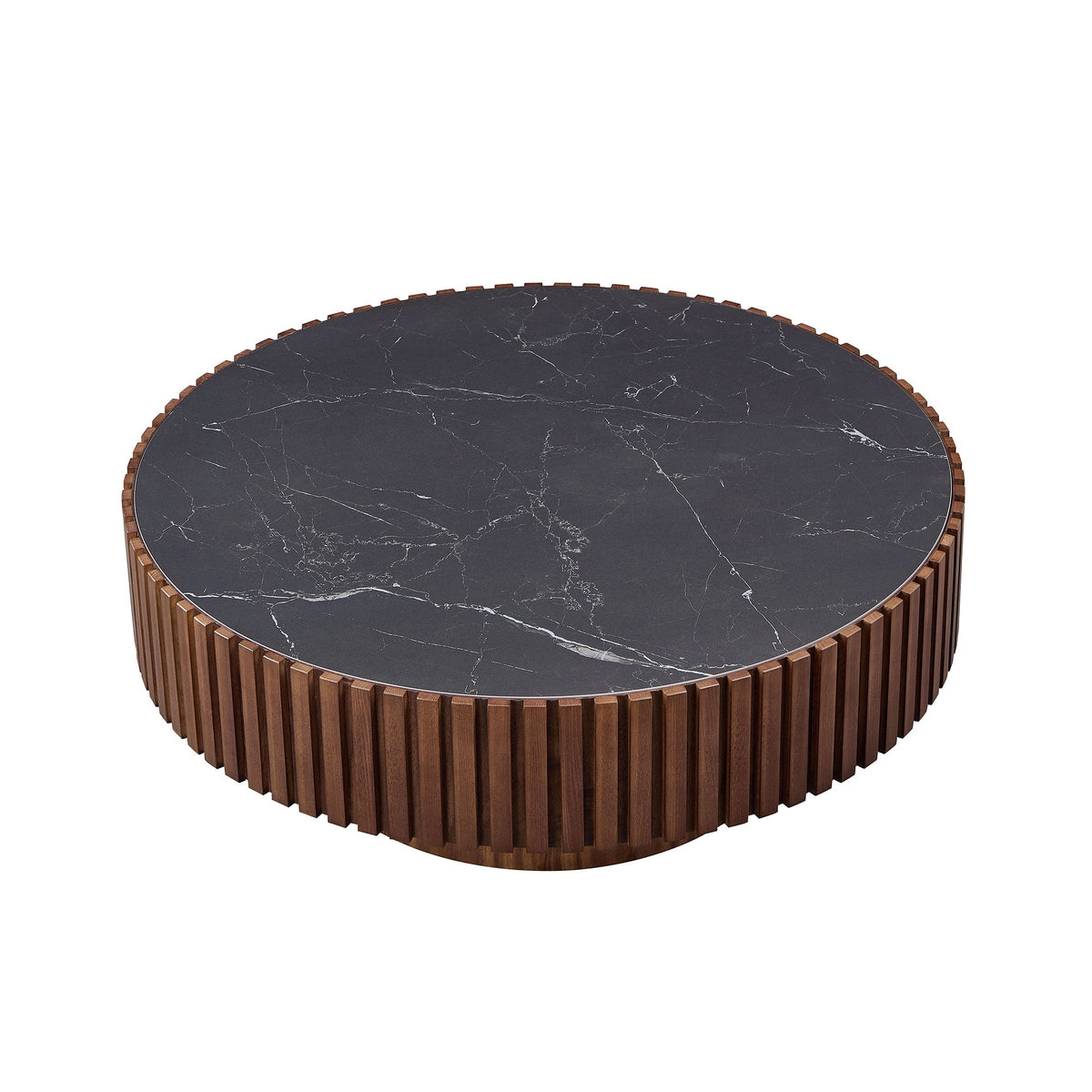 35.43" Nesting Round Sintered Stone Coffee Table, photo 2 of 10