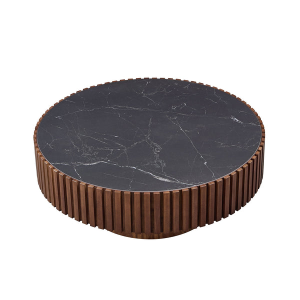 35.43" Nesting Round Sintered Stone Coffee Table, photo 2 of 10