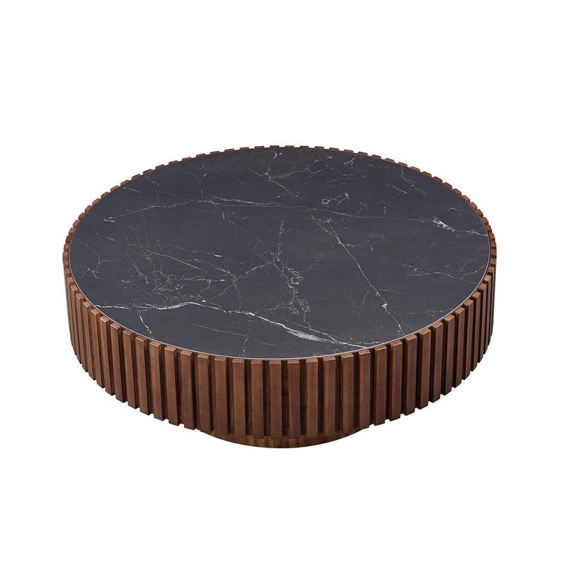 35.43" Nesting Round Sintered Stone Coffee Table, photo 2 of 10