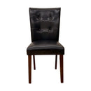 Britney - Synthetic Leather Side Chair (Set of 2) - Brown / Walnut by HouseOfZazla