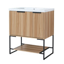 30 Inch Freestanding Bathroom Vanity With Resin Basin, 30x18
