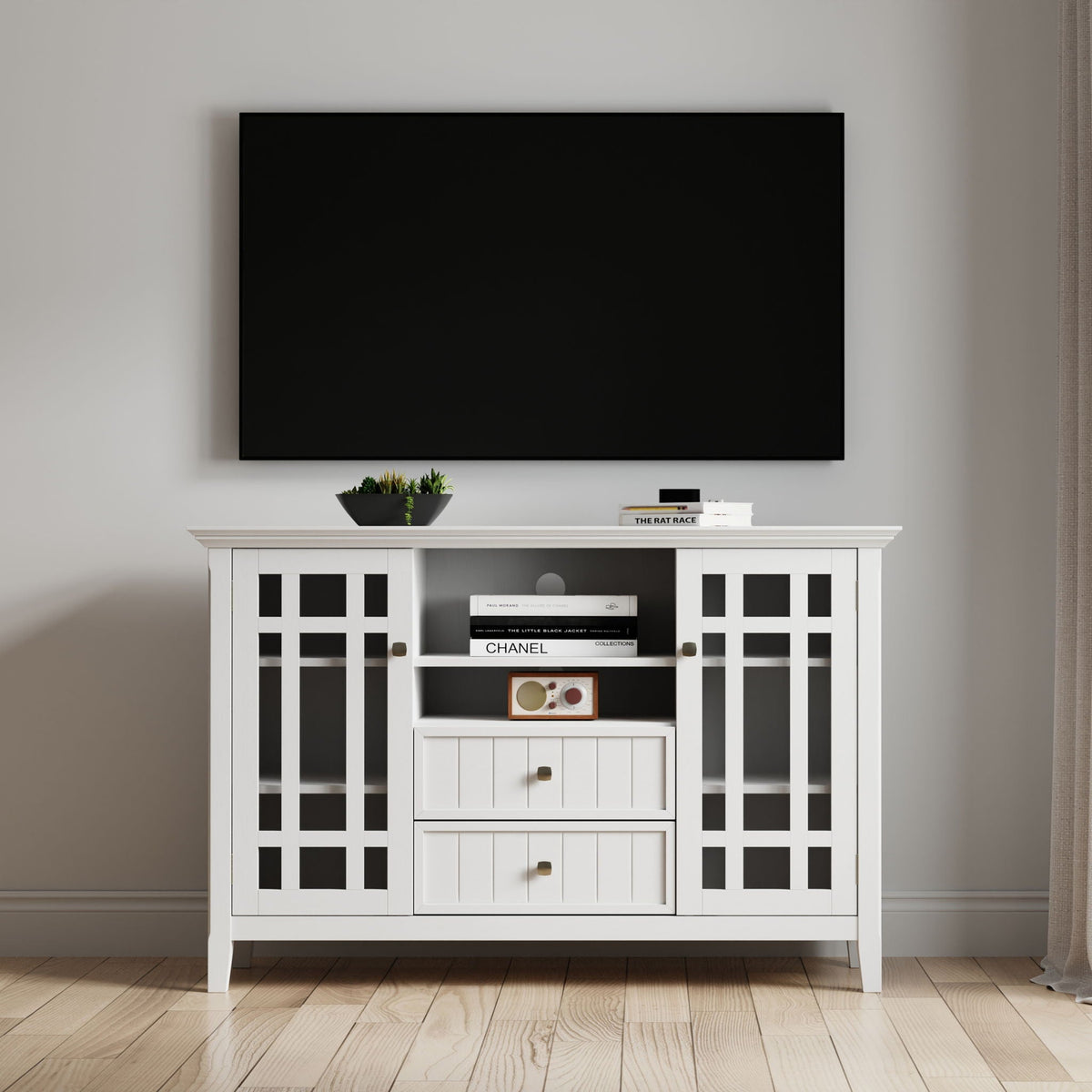 Bedford - Handcrafted Tall TV Media Stand, photo 9 of 18