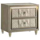 Lorient 4-piece California King Bedroom Set Ivory and Camel