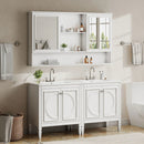 Double Sink Bathroom Vanity Set with Wall Mount Mirror Cabinet by HouseOfZazla
